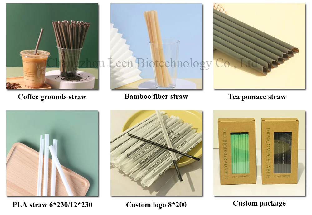 Eco Friendly Biodegradable Compostable Colorful PLA Straw Customized Logo 12*230 6/8*200mm Factory Price