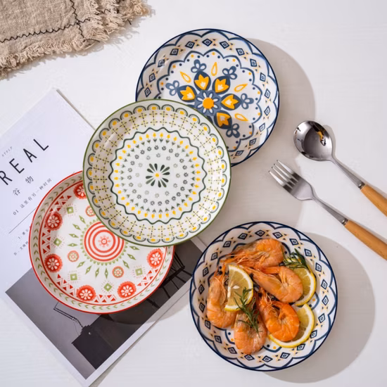 Dessertteller zum Servieren von Desserts, rund, Luxus-Teller-Set, biologisch abbaubare Maisstärke-Teller für Hochzeiten, Einwegartikel