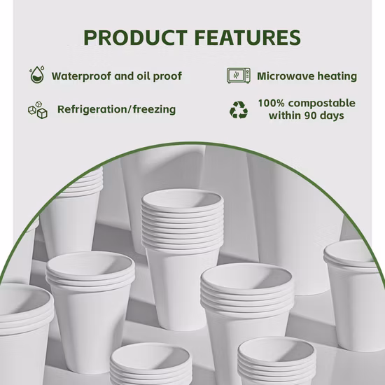 Kompostierbare PLA-Pappbecher zum Mitnehmen, umweltfreundliche Kaffeebecher mit Deckel