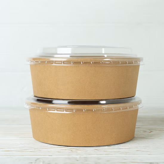 ODM/OEM Emballages Alimentaires Round Brown Biodegradable Eco